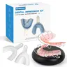 S SMILESEEK Unscented Blue & Pink Adjustable Hawley Retainers for Adults - 450g Stainless Steel Wire, Upper & Lower Set, At-Home DIY Impression Kit, Permanent Mold Storage, Long-Lasting Aligned Teeth Orthodontic Accessory
