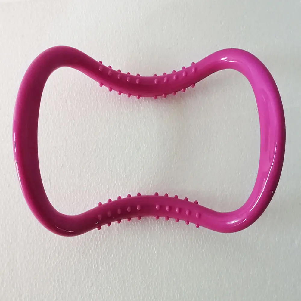 Yokoma 2PCS ABS Rose Red Yoga Circle Stretch Resistance Ring Pilates Bodybuilding Fitness Workout Tools Fitness Training Workout Tools