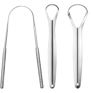 3 PCS Metal Tongue Scraper, Tongue Scrapers for Adults, Stainless Steel Tounge Scrappers, Tounge Scraper, Portable Tongue Scrappers Oral