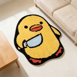 Soft Adorable Duck Shape Carpet, Unique Plush Mat for Living Room & Bedroom Decor, Comfortable Indoor Floor Rug for Home Use, Household Decorative Rug
