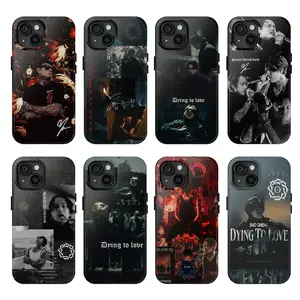 Bad Omens Dying To Love Noah Sebastian Heavy Metal Rock Band Fan Merch Graphic Art Trendy Tough Phone Case. Edgy Dark Gothic Aesthetic Heavy Duty Shockproof Protective Smartphone Cover for iPhone 17 Pro Max 16 Air 15 14 13 12 11., Rubber, Cellphone