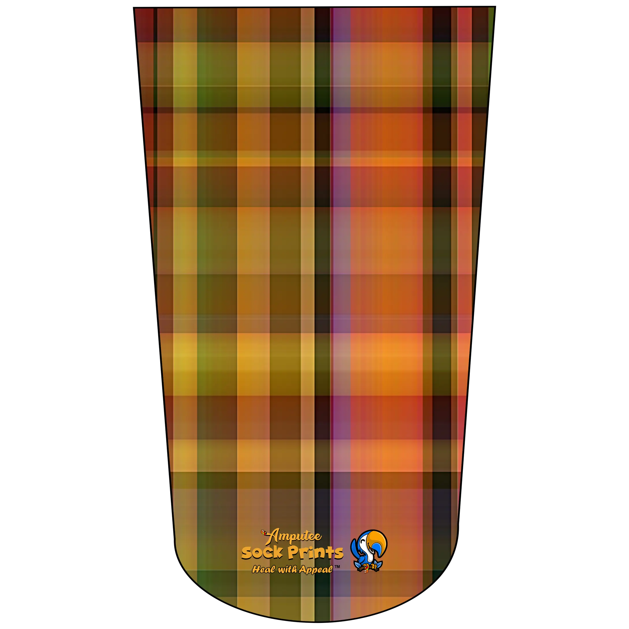 Amputee Sock "Tartan V6 ", Prosthetic Limb Sock, 3ply Stump Sock