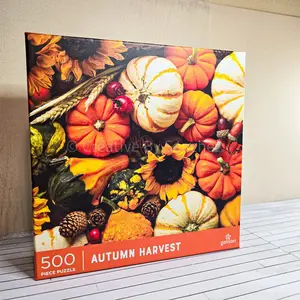 Autumn Holiday Festive Pumpkin 500 Piece Puzzles - Assorted