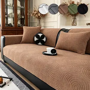 Simple Round Pattern Sofa Cover, Soft Skin-Friendly Dust-Proof Anti-Slip Pet-Friendly, Indoor Outdoor Use, Multiple Sizes Available