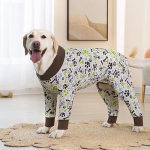 paw print pet shirt, comfortable soft breathable two-legged dog clothes, pet clothes for indoor wear, dog apparel, christmas gift