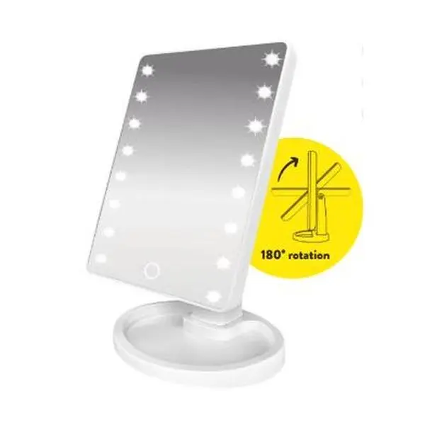 ONYX Professional LED Pro Freestanding White Vanity Mirror Premium Makeup Mirror