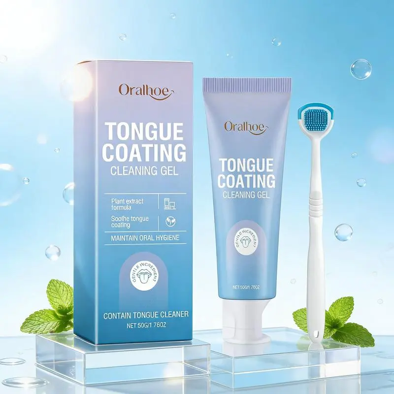 Tongue Cleaning Gel, Fresh Breath Oral Care, Daily Use Mouth Odor Removal, Hygienic Dental Cleansing Solution