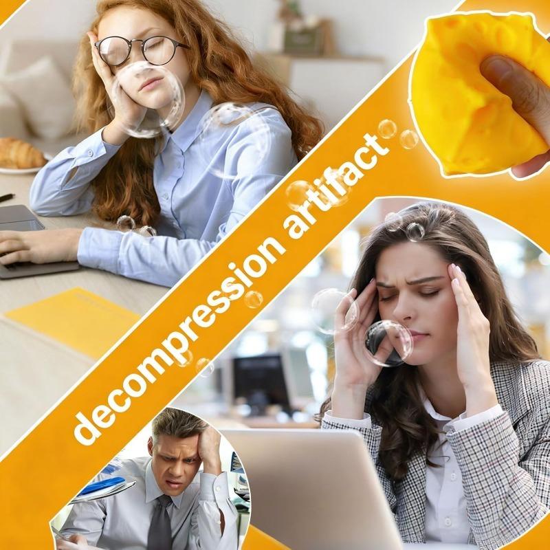 Soft Cheese Block Toy -, Stress Relief Squeeze Toy, Perfect for Play and Relaxation, Mini Stress Relief Sensory Toy for Kids Adults