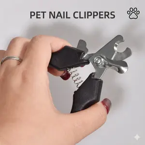 Professional Pet Nail Clippers with Safety Guard for Cats and Small Dogs, Precise Trimmer to Avoid Over-Cutting Bloodlines