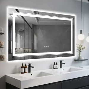 40x24 Inch Frameless LED Bathroom Mirror,Smart Mirror