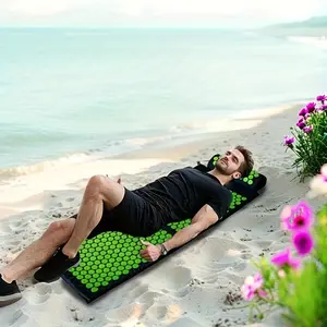 Yoga Acupressure Massage Mat - Lotus Sponge Pad for Home, Camping & Travel |     Complete Needlepoint Kit with Geometric Patterns, ABS Material, Perfect for Relaxation and Wellness, Meditation Accessories |   Stylish Home |   Durable ABS Material, Yoga Ma