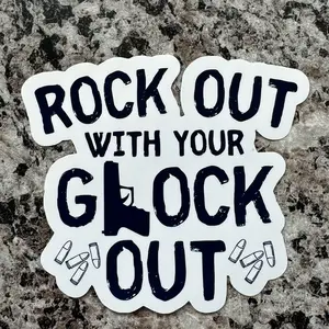 Rock out sticker