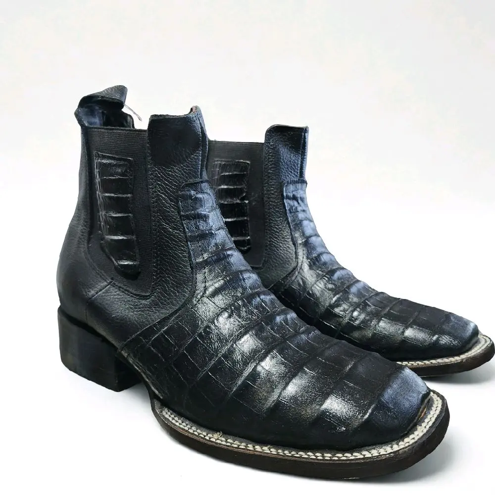 Camian Belly Print Ankle Boot/Botin de Camian Imitación Negro