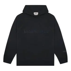 Fear of God Essentials FW20 3D Silicon Applique Hoodie 'Black' 192HO202000F