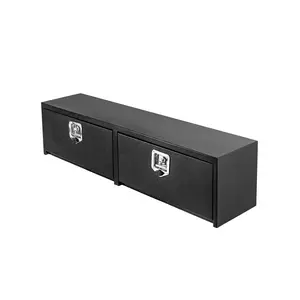 48" Heavy Duty Steel Underbody Truck Box - Waterproof Bed Storage Tool Chest Organizer with Lock & Keys for Pickup, RV, Trailer
