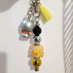 Charcater keychain with bead bar