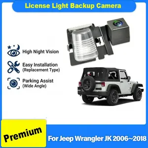 Jeep Wrangler Jk/jku 07-18 Rear View Camera, Original Position Damage-Free Installation, Abs Enclosure, Car Camera for Jeep Models