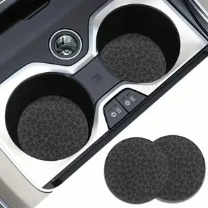 Fashion Print Pattern Car Coaster, Anti-slip Heat Insulation Car Cup Holder Pad, Durable & Easy To Clean Car Coaster, Car Accessories, Car Stuff