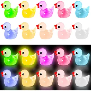 Household daily necessities 100pcs Luminous Mini Resin Ducks, Tiny Resin Duck Glow in The Dark Miniature Animals Bulk, Outdoor Miniature Figurines for Garden Statues Landscape Aquarium Potted Fairy Garden Home Decor