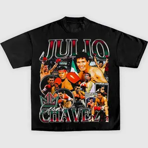 JULIO CESAR CHAVEZ TEE, Boxing T-shirt, Boxer Tee, Sports Shirt, Athletic Tee, Fitness Gift, Workout T-shirt Crewneck Clothing Cotton Menswear