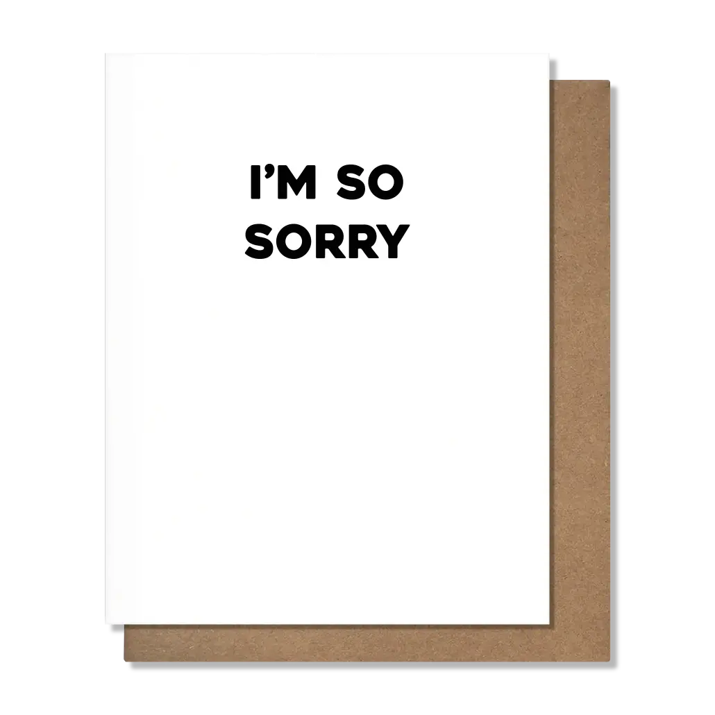 So Sorry Card So Sorry Card
