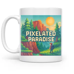 Pixel Art Coffee Mug, Retro Gaming Mug, Vintage Video Game, Retro Gamer
