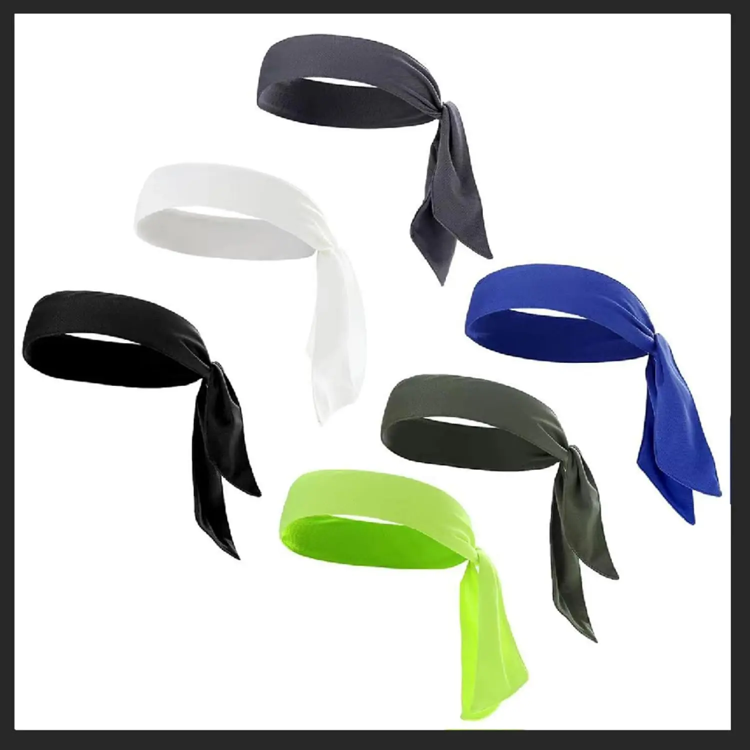 Sport Head Ties Unisex Tie Headbands Tie  Bandanas Workout Hair Band Athletic Sweatbands for Tennis  Karate Running Yoga