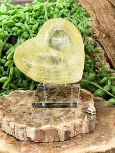 Yellow Fluorite Heart Bowl