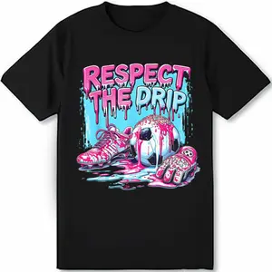 Respect The Drip Soccer Ice Cream Drip With Sprinkles Boys T Shirt Full Size