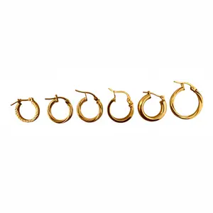 Aretes Argollitas para Niñas en Oro 14K