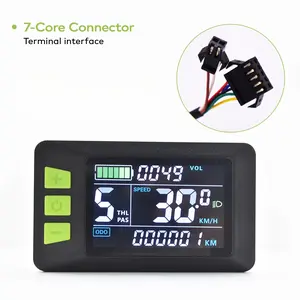 Ip65 Waterproof Electric Bike Display Panel, Anti-Glare P3c Sm7pin Monitor, Uart 2 Protocol Compatible Controller Connection