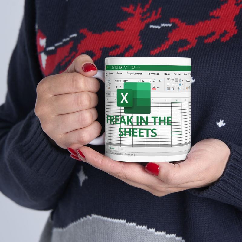 Excel Spreadsheet Humor Mug | 'Ctrl+Z the Freaking Sheets' Ceramic Mug