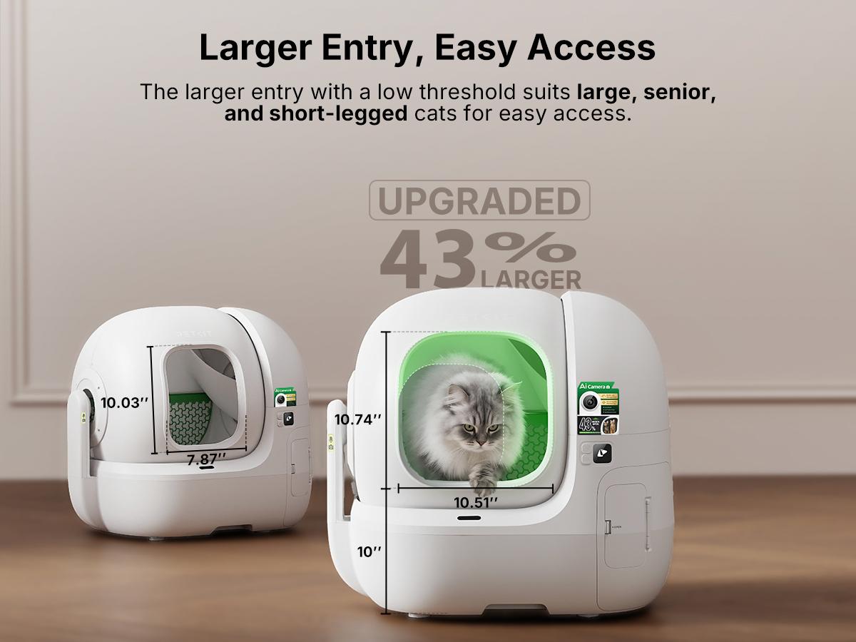 PETKIT PUROBOT MAX PRO2 AI-Camera Self Cleaning Cat Litter Box, 210° Wide Angle Lens, Automatic Cat Litter Box for Multiple Cats, 5G&2.4G WiFi/App Control/Odor-Free PETKIT PUROBOT MAX PRO2 AI-Camera Self Cleaning Cat Litter Box, 210° Wide Angle Lens, Automatic Cat Litter Box for Multiple Cats, 5G&2.4G WiFi/App Control/Odor-Free