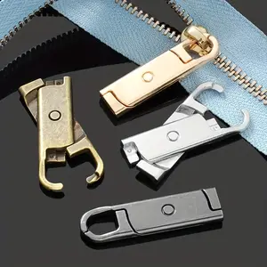 4-piece rotary zipper replacement pull ring-high quality zinc alloy zipper slider suitable for luggage, jacket, backpack, boots, wallet and coat-easy to install, tool-free, and reusable.