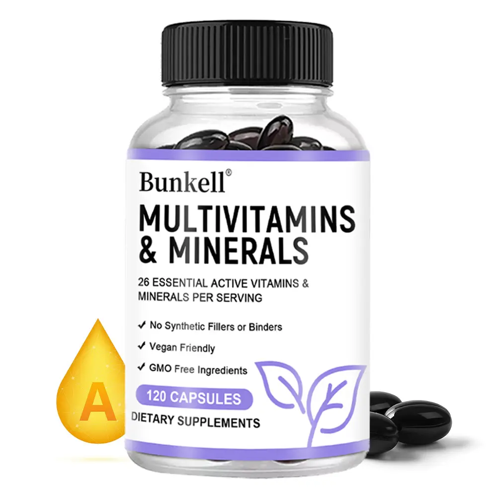 Bunkell Vitamin & Mineral Supplement — Contains 26 essential nutrients to support energy and immunity (120 capsules)