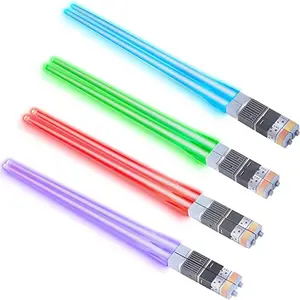 LED Light-Up Chopsticks - 8-Color Modes BPA-Free FDA-Approved Replaceable Batteries Fun & Safe for All Ages Perfect for Parties & Festivals