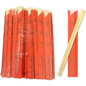Disposable Bamboo Chopsticks, 8 Inch, 80 Pairs, UV Treated, Individually Wrapped, for Asian Dishes and Japanese Sushi