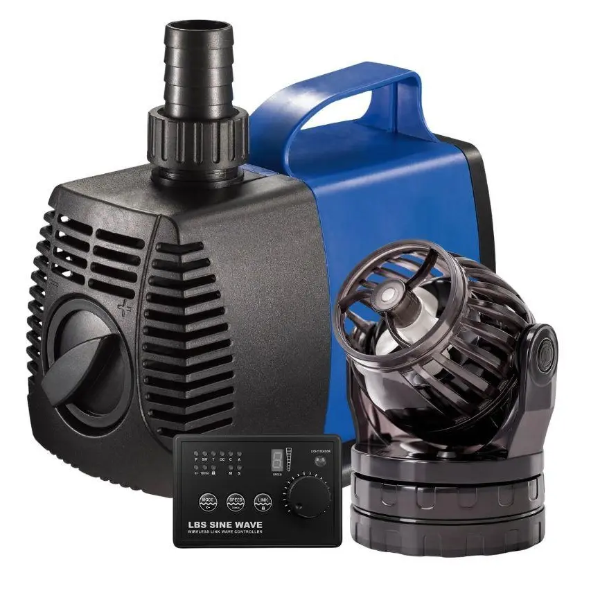 Aqua Dream 75+ Gal Fish Tank Set with 1200 GPH Amphibious Return Pump, 2400 GPH Sine-Wave Wavemaker - Powerful Fish Tank Water Circulation Pump for Saltwater, Freshwater Aquarium Supplies, Fish Tank Pump