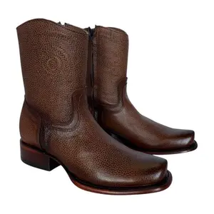 Diego’s Boots Men’s Dubai Boot Bota Floter Leather with Zipper, Bota Dubai Floter Con Cierre 100% Piel