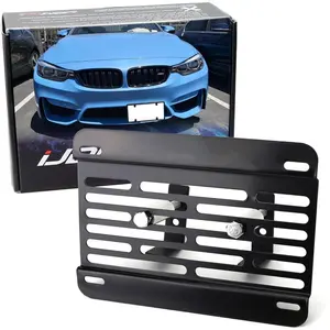 No Drill Front Grille Mesh Mount License Plate Relocator Kit Compatible with BMW BMW M2 M3 M4 M5 M6 X5M X6M or 1 2 3 4 5 Series X5 X6 w/Diamond Shape Lower Bumper Grill Mesh/Insert