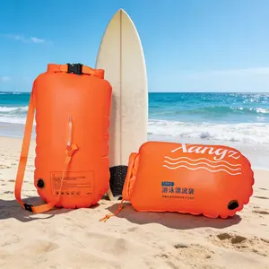 Outdoor Safety Swimming Float with Storage, Inflatable Thick PVC, Waist Belt Included, Easy Carry, Large Buoyancy, Water Rest Float