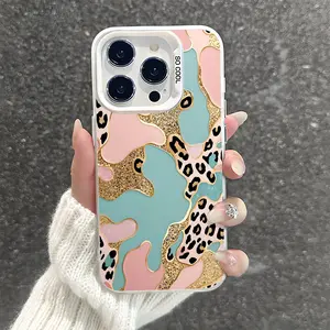 Aesthetic Leopard Print Shockproof Phone Case for iPhone 7 8 X 11 12 13 14 15 16 17 Pro Max Plus Air Protecitved Cover High Quality Magsafe Cool Girl