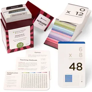 173 Multiplication Flash Cards Full Box Set | All Facts 0-12 | Color Coded