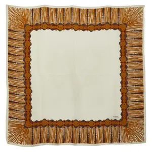 Pre-owned CHANEL 1 Small Leather Goods Allover Print Silk Scarf gz