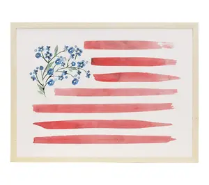 Sincere Surroundings 24" Watercolor Flower FlagThin Frame