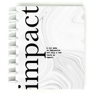Bind'N Loose IMPACT White Marble Cover Discbound Journal