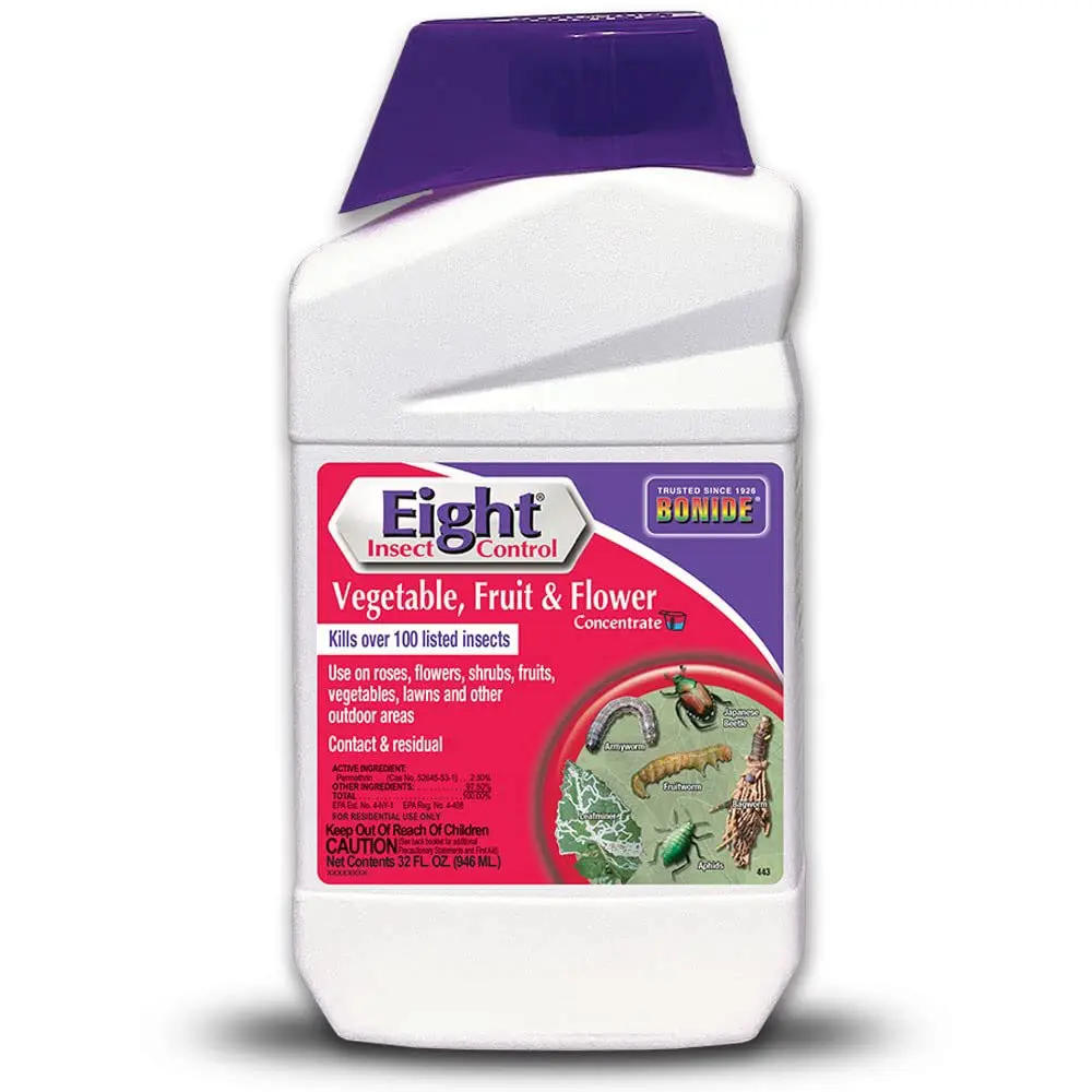 32oz Garden Insecticide Concentrate - Long-Lasting Outdoor Pest Control for Outdoor Plants, Vegetables, Lawns, Controls Over 100 Listed Insects