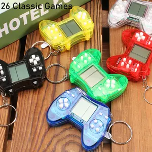 a2025Mini Retro Game Console Keychain Toy, 1/6pcs Stress Relief Small Toy, Built-in 26 Classic Games, Suitable for Teen Stress Relief Toy, Birthday Gift