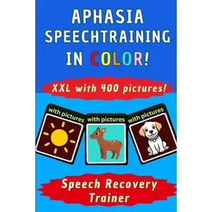 Aphasia Workbook for Adults – lagrge print with Pictures in COLOR - Speech Therapy for Stroke Patients – Aphasia Worksheets – Speech Therapy Material ... – Aphasia Activities and Aid Memory Book