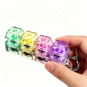 Keyboard-Style Fidget Toy Keychain Ultra-Refined Design with 4 Keys Durable Eco-Friendly Silicone & ABS Material for Adults Relaxation & Tactile Feedback Everyday Gift